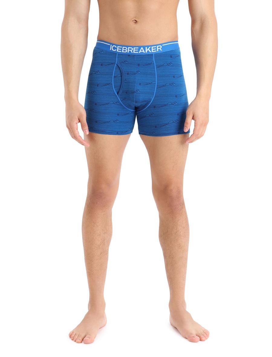 Icebreaker Merino Anatomica Boxers With Fly Férfi Fehérnemű Sötétkék | HU 1304SGLO